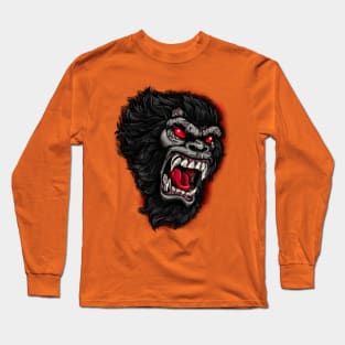 Angry Monkey Gorilla Face Long Sleeve T-Shirt